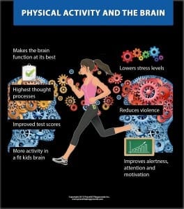 Physical activity and the brain infograhic